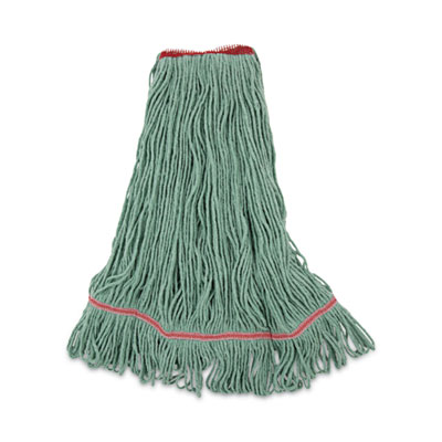 Boardwalk Narrowband Looped-End Mop Head, Premium Standard Head, Cotton/Rayon/Synthetic Fiber, Large, Green (503GNNB)
