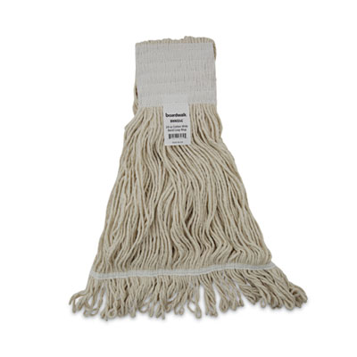 Boardwalk Mop Head, Pro Loop Web/Tailband, Premium Saddleback Head, Cotton, 24 oz, White, 12/Carton (524C)