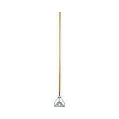 Boardwalk Screw Clamp Metal Head Wooden Mop Handle, #20+, 62", Natural (603)