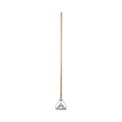 Boardwalk Screw Clamp Metal Head Wooden Mop Handle, #20+, 62", Natural (603)