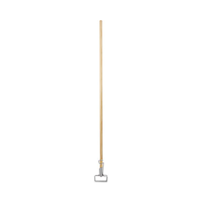Boardwalk Spring Grip Metal Head Mop Handle for Most Mop Heads, 60", Natural (609)