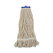 Boardwalk Mop Head, Lie-Flat Head, Cotton Fiber, 24 oz, White, 12/Carton (824C)