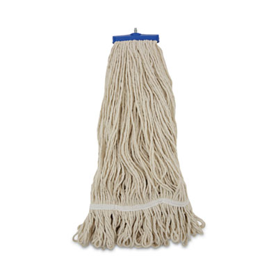 Boardwalk Mop Head, Lie-Flat Head, Cotton Fiber, 24 oz, White, 12/Carton (824C)