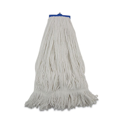 Boardwalk Mop Head, Lie-Flat Head, Rayon Fiber, 24 oz, White, 12/Carton (824R)