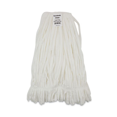Boardwalk Mop Head, Looped, Enviro Clean With Tailband, Cotton/Synthetic, Large, White, 12/Carton (8003)
