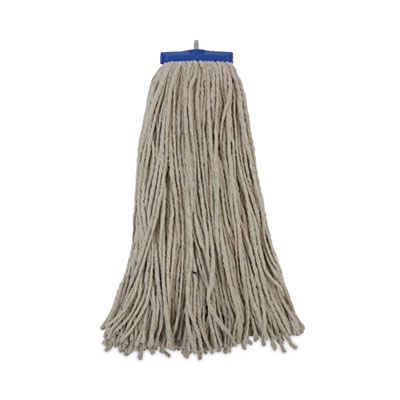 Boardwalk Mop Head, Lie-Flat Head, Cotton Fiber, 24 oz., White, 12/Carton (CM22024)