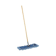 Boardwalk Dry Mopping Kit, 24 x 5 Blue Synthetic Head, 60" Natural Wood/Metal Handle (HL245BSPC)