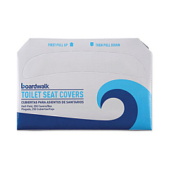 Boardwalk Premium Half-Fold Toilet Seat Covers, 14.17 x 16.73, White, 250/Sleeve, 4 Sleeves/Carton (K1000B)
