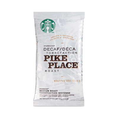 Starbucks Coffee, Pike Place Decaf, 2.5 oz Packet, 72/Carton (11023061CT)