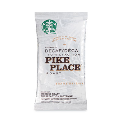 Starbucks Coffee, Pike Place Decaf, 2.5 oz Packet, 18/Box (11023061)