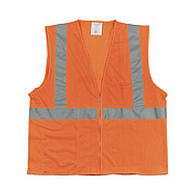PIP Zipper Safety Vest, Large, Hi-Viz Orange (302MVGZORL)