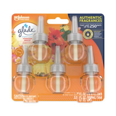 Glade Plugin Scented Oil Refill, Hawaiian Breeze, 0.67 oz, 5/Pack (315181)