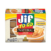 Jif To Go Spreads, Natural Creamy Peanut Butter, 1.5 oz Cup, 8/Box (24307)