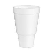Dart Foam Drink Cups, Tapered Bottom, 32 oz, White, 25/Bag, 20 Bags/Carton (32AJ32)