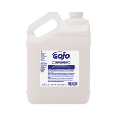GOJO White Premium Lotion Soap Refill, Waterfall Scent, 1 gal, 4/Carton (186004CT)