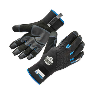 ergodyne ProFlex 818WP Thermal WP Gloves with Tena-Grip, EN388: 3423X, 9" Long, XX-Large, Black, Pair (17386)