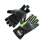 ergodyne ProFlex 925WP Performance Dorsal Impact-Reducing Thermal Waterproof Gloves, EN388: 3323XP, Large, Black/Lime, Pair (18104)