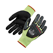 ergodyne ProFlex 7141 ANSI A4 DIR Nitrile-Coated CR Gloves, EN388: 4X42DP, 9" Long, Large, Lime, 72 Pairs/Carton (17834)