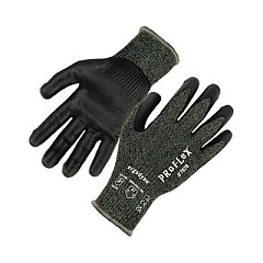 ergodyne ProFlex 7070 ANSI A7 Nitrile Coated CR Gloves, EN388: 4X42F, 9" Long, Medium, Green, 12 Pairs (18033)