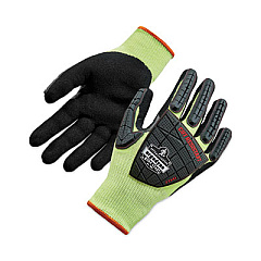 ergodyne ProFlex 7141 ANSI A4 DIR Nitrile-Coated CR Gloves, EN388: 4X42DP, 9" Long, XX-Large, Lime, Pair (17916)