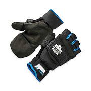 ergodyne ProFlex 816 Thermal Flip-Top Gloves, EN388: 3423X, 9" Long, Small, Black, Pair (17342)
