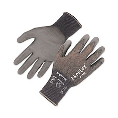 ergodyne ProFlex 7044 ANSI A4 PU Coated CR Gloves, EN388: 4X42D, 9" Long, Small, Gray, 12 Pairs (10482)