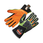 ergodyne ProFlex 925F(x) Standard Dorsal Impact-Reducing Gloves, EN388: 4121XP, Small, Black/Lime, Pair (17902)