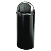 Rubbermaid Commercial Marshal Classic Container, 15 gal, Plastic, Black (816088BK)