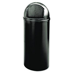 Rubbermaid Commercial Marshal Classic Container, 15 gal, Plastic, Black (816088BK)