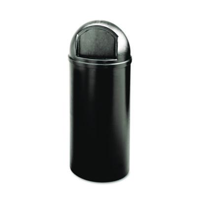 Rubbermaid Commercial Marshal Classic Container, 25 gal, Plastic, Black (817088BK)