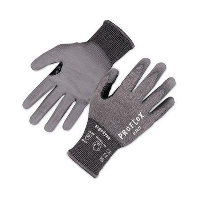 ergodyne ProFlex 7071 ANSI A7 PU Coated CR Gloves, EN388: 4X42F, 9" Long, Medium, Gray, 12 Pairs (18063)