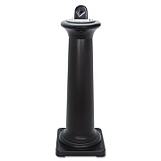 Rubbermaid Commercial GroundsKeeper Tuscan Receptacle, 22.05 gal, 13 dia x 38.38h, Black (9W300BLA)