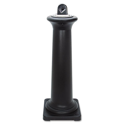 Rubbermaid Commercial GroundsKeeper Tuscan Receptacle, 22.05 gal, 13 dia x 38.38h, Black (9W300BLA)