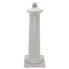 Rubbermaid Commercial GroundsKeeper Tuscan Receptacle, 22.05 gal, 13 dia x 38.38h, Sandstone (9W300SST)