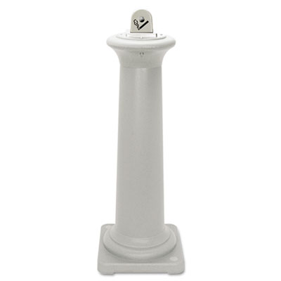 Rubbermaid Commercial GroundsKeeper Tuscan Receptacle, 22.05 gal, 13 dia x 38.38h, Sandstone (9W300SST)