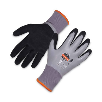 ergodyne ProFlex 7501 Coated Waterproof Winter Gloves, EN388: 2131X, 10.5" Long, Large, Gray, Pair (17634)