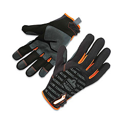 ergodyne ProFlex 810 Reinforced Utility Gloves, EN388: 3121X, 9" Long, Small, Black, Pair (17222)