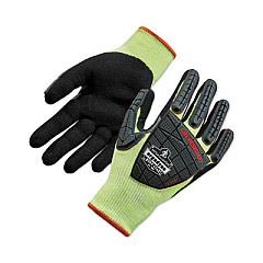 ergodyne ProFlex 7141 ANSI A4 DIR Nitrile-Coated CR Gloves, EN388: 4X42DP, 9" Long, X-Large, Lime, Pair (17915)