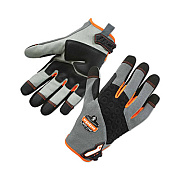 ergodyne ProFlex 710 Heavy-Duty Mechanics Gloves, 9" Long, Small, Gray, Pair (17042)