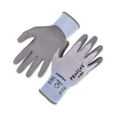 ergodyne ProFlex 7025 ANSI A2 PU Coated CR Gloves, EN388: 2X42B, 9" Long, Large, Blue, Pair (10434)
