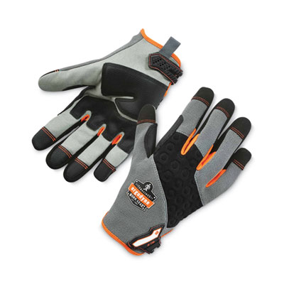 ergodyne ProFlex 710 Heavy-Duty Mechanics Gloves, 9" Long, XX-Large, Gray, Pair (17046)