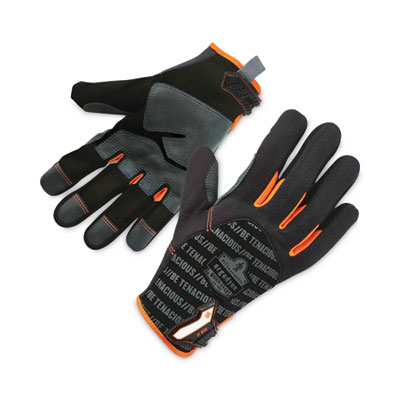 ergodyne ProFlex 810 Reinforced Utility Gloves, EN388: 3121X, 9" Long, XX-Large, Black, Pair (17226)
