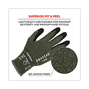 ergodyne ProFlex 7042 ANSI A4 Nitrile-Coated CR Gloves, EN388: 4X41D, 9" Long, XX-Large, Green, Pair (10346)