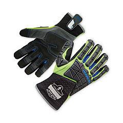 ergodyne ProFlex 925WP Performance Dorsal Impact-Reducing Thermal Waterproof Gloves, EN388: 3323XP, Medium, Black/Lime, Pair (18103)