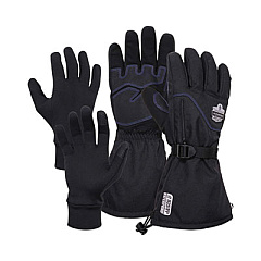 ergodyne ProFlex 825WP Thermal Waterproof Winter Work Gloves, Medium, Black, Pair (17603)