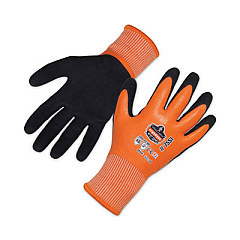 ergodyne ProFlex 7551 ANSI A5 Coated Waterproof CR Gloves, EN388: 4X43E, 10.5" Long, Large, Orange, Pair (17674)