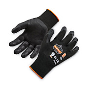 ergodyne ProFlex 7001 Nitrile-Coated Gloves, EN388: 4121X, 9" Long, Large, Black, Pair (17954)