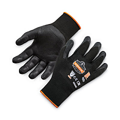 ergodyne ProFlex 7001 Nitrile-Coated Gloves, EN388: 4121X, 9" Long, Large, Black, Pair (17954)