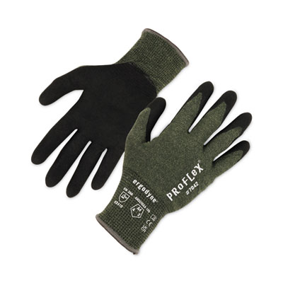 ergodyne ProFlex 7042 ANSI A4 Nitrile-Coated CR Gloves, EN388: 4X41D, 9" Long, Large, Green, 12 Pairs (10334)