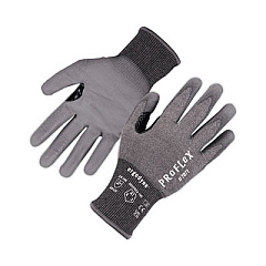 ergodyne ProFlex 7071 ANSI A7 PU Coated CR Gloves, EN388: 4X42F, 9" Long, Small, Gray, Pair (18072)